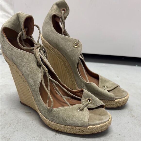 Aquazzura Tan Espadrille Wedges with Ankle Strap - TANGO LACE UP WEDGE - Picture 2 of 6